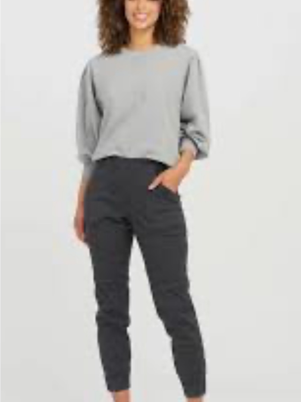 Everyday High-Rise Ankle Pants - Charcoal